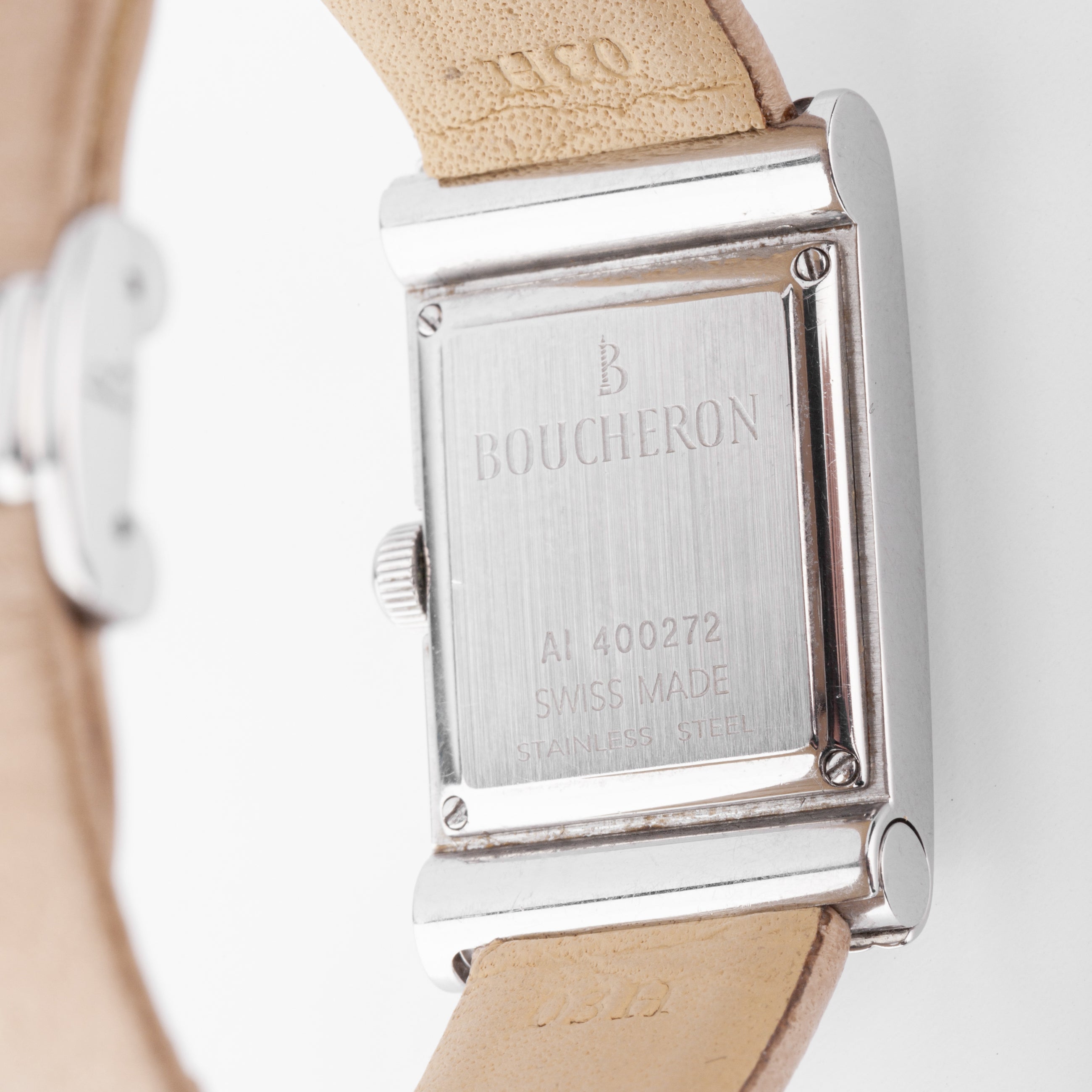 Montre rectangulaire en acier Boucheron collection Reflet