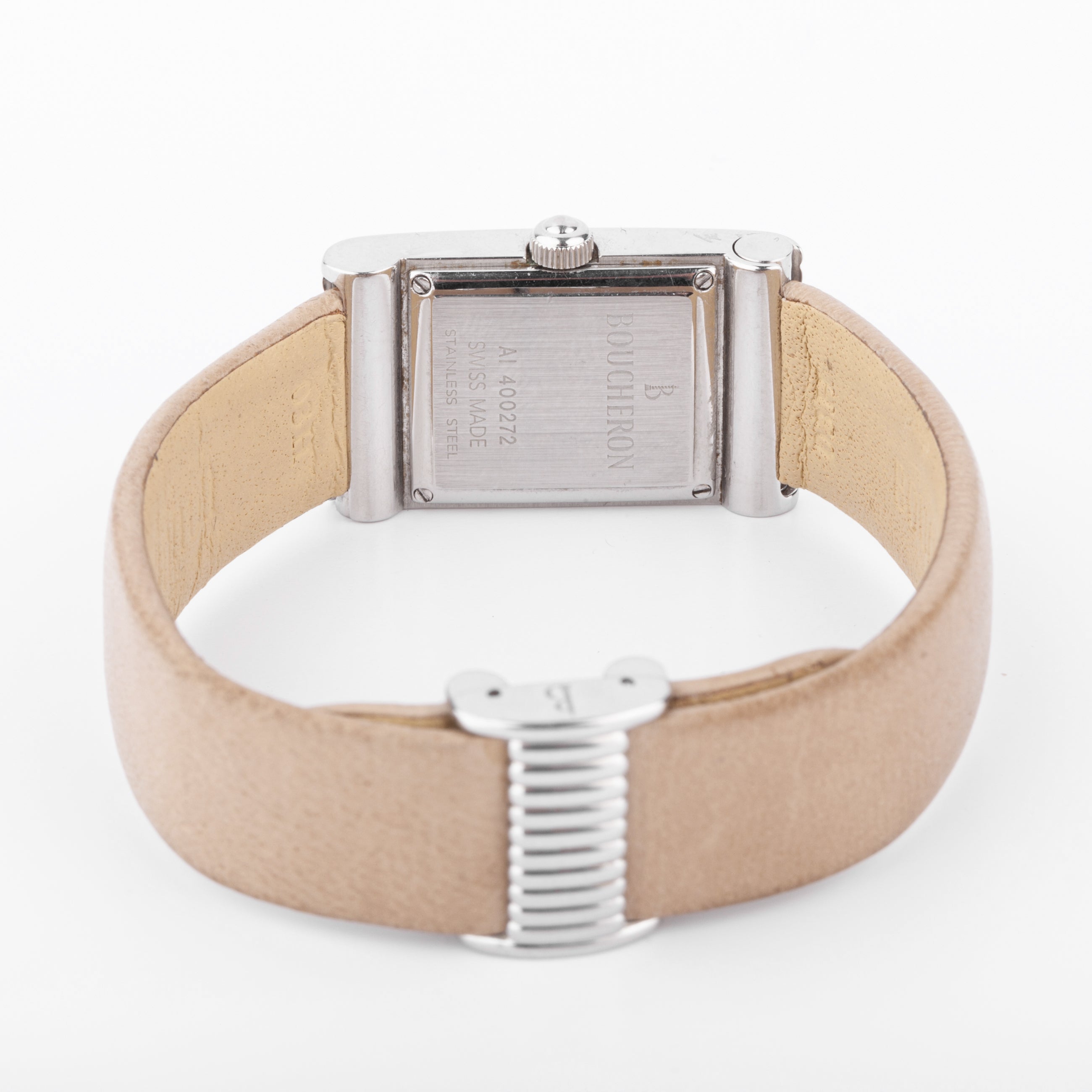 Montre rectangulaire en acier Boucheron collection Reflet