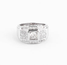 Charger l&#39;image dans la galerie, Bague en platine et diamants à gradins

