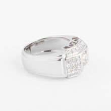 Charger l&#39;image dans la galerie, Bague en platine et diamants à gradins
