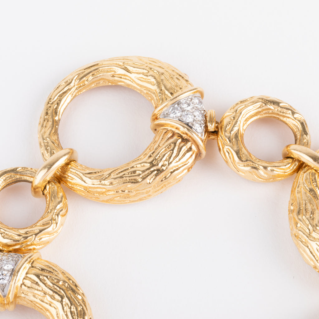Bracelet en or jaune et diamants de la maison Boucheron