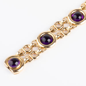 Bracelet or jaune et améthyste de la maison Poiray