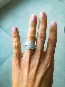 Bague double ruban en Diamant