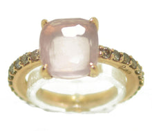 Charger l&#39;image dans la galerie, Bague signée Pomellato modèle baby en quartz rose - adalgyseboutique
