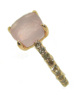 Bague signée Pomellato modèle baby en quartz rose - adalgyseboutique