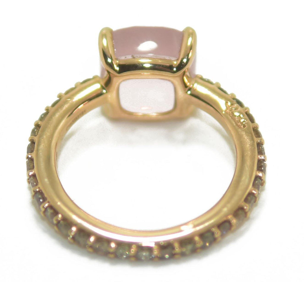 Bague signée Pomellato modèle baby en quartz rose - adalgyseboutique