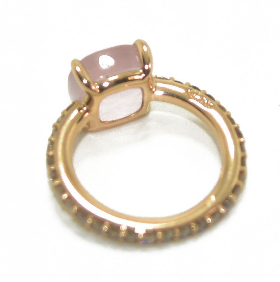 Bague signée Pomellato modèle baby en quartz rose - adalgyseboutique