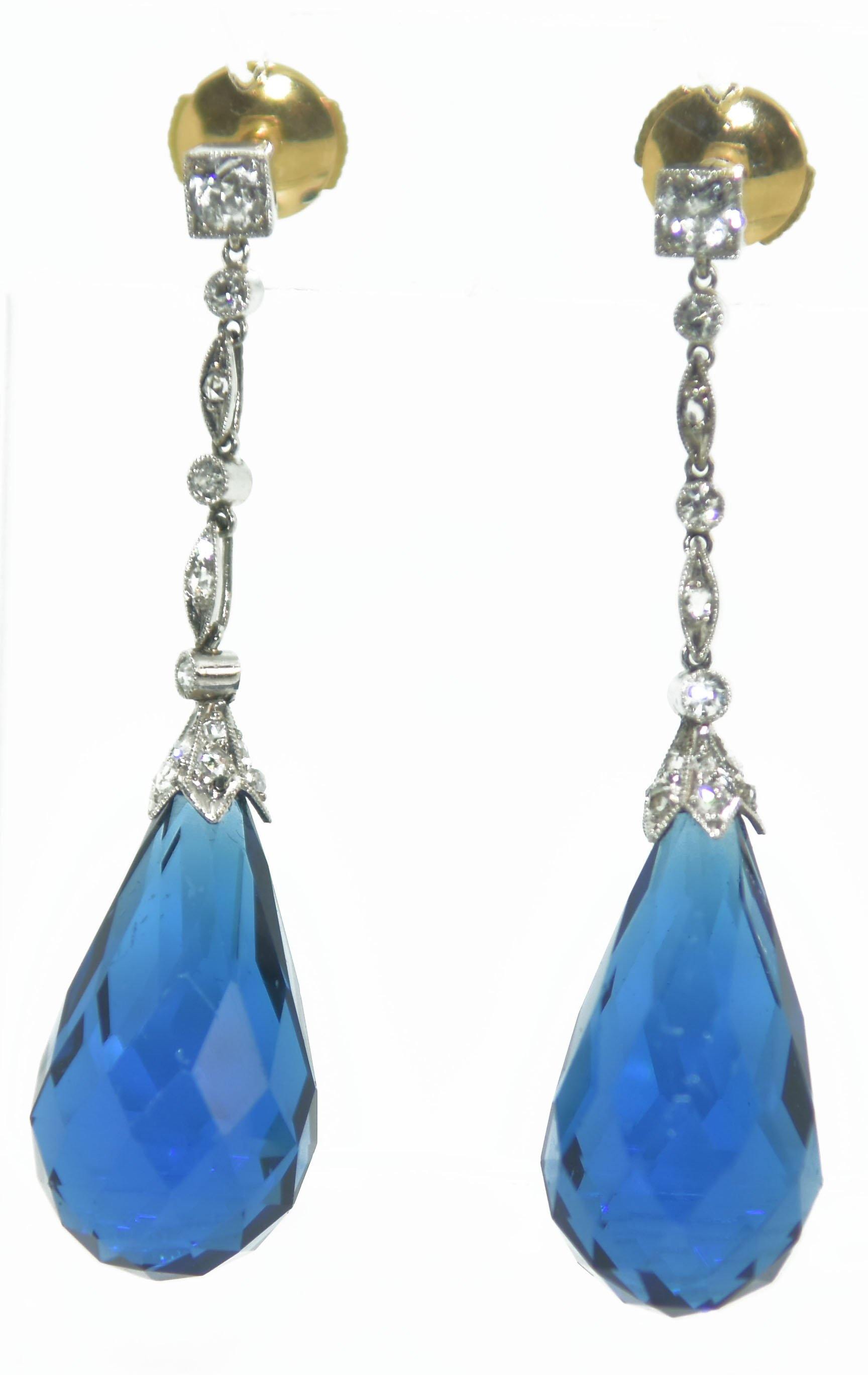 Boucles d'oreilles en diamants et platine - adalgyseboutique