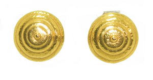 Paire de clips d'oreilles Lalaounis or jaune