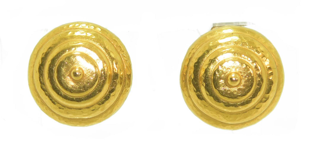 Paire de clips d'oreilles Lalaounis or jaune