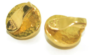 Paire de clips d'oreilles Lalaounis or jaune