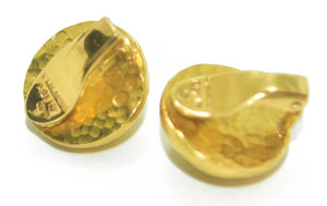 Paire de clips d'oreilles Lalaounis or jaune