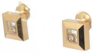 Paire de boucles d'oreilles Chopard jaune et diamants
