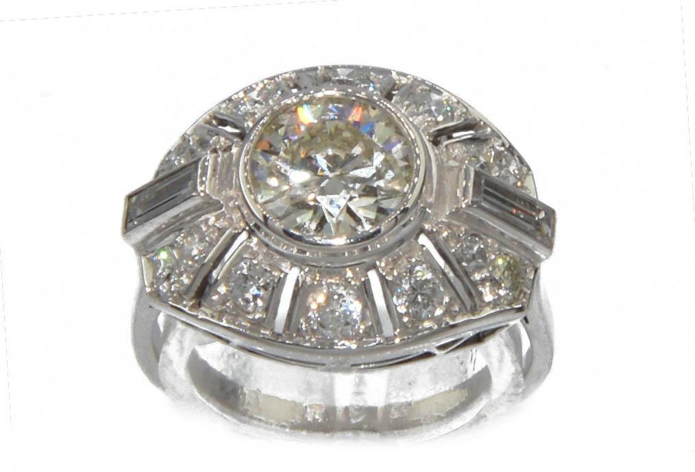 Bague or gris 18k ornée d'un diamant - adalgyseboutique