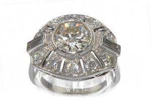 Bague or gris 18k ornée d'un diamant - adalgyseboutique