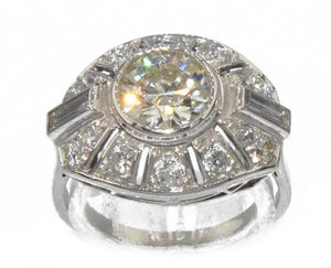 Bague or gris 18k ornée d'un diamant - adalgyseboutique