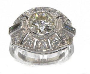 Bague or gris 18k ornée d'un diamant - adalgyseboutique