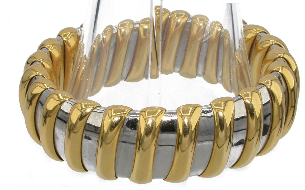 Bracelet or jaune et acier signée de la maison Bvlgari - adalgyseboutique