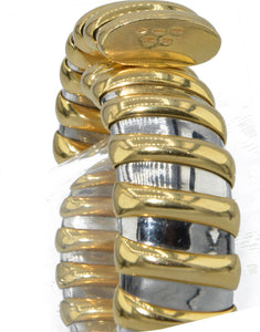 Bracelet or jaune et acier signée de la maison Bvlgari - adalgyseboutique