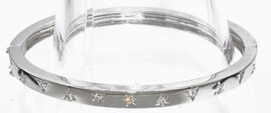 Bracelet jonc or blanc forme ruban - adalgyseboutique