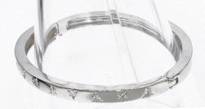 Bracelet jonc or blanc forme ruban - adalgyseboutique