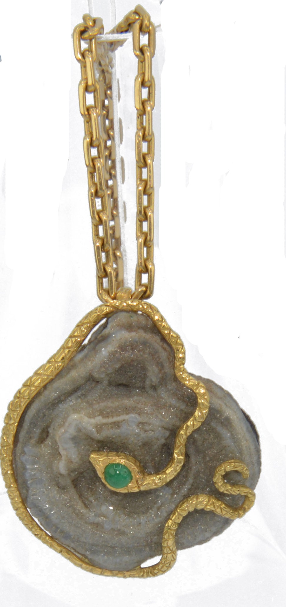 Pendentif serpent en or jaune