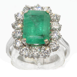 Bague émeraude et diamants - adalgyseboutique