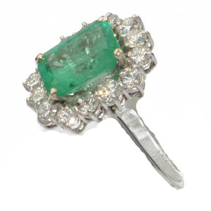 Bague émeraude et diamants - adalgyseboutique