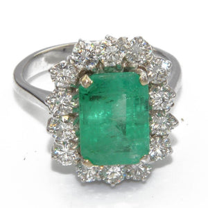 Bague émeraude et diamants - adalgyseboutique