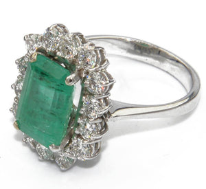Bague émeraude et diamants - adalgyseboutique