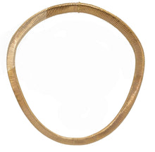 Charger l&#39;image dans la galerie, Collier Tubogas des années 1950 en or jaune orné de motifs sur toute la maille - adalgyseboutique
