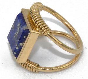 Bague étrusque en or et lapis