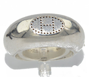 Bague en argent signée Hermès