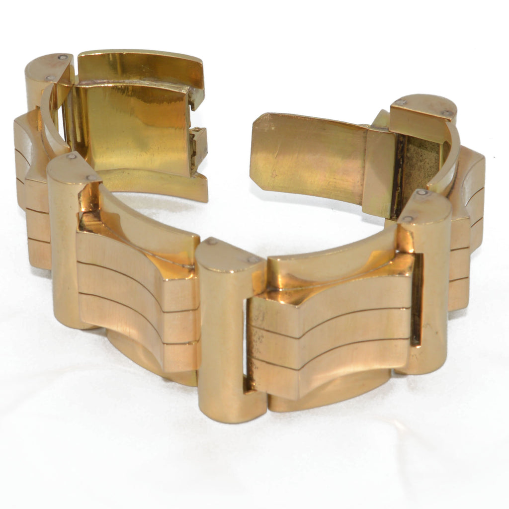 Bracelet tank or rose et jaune 18k