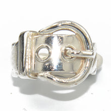 Charger l&#39;image dans la galerie, Bague Hermès en argent collection Boucle Sellier
