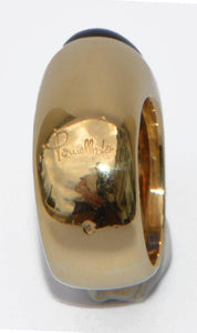 Bague signée de la maison Pomellato en or jaune et cordiérite