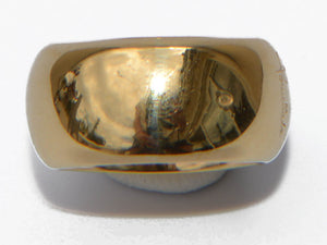 Bague signée de la maison Pomellato en or jaune et cordiérite