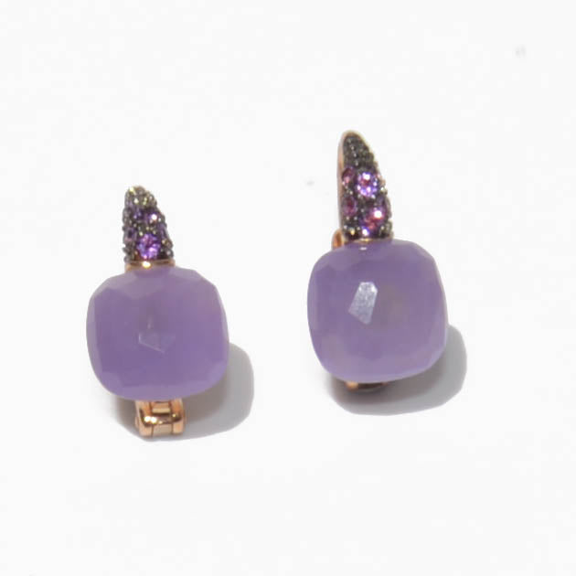 Boucles d'oreilles Pomellato capri en jade lilas