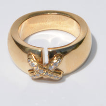 Charger l&#39;image dans la galerie, Bague Chaumet or jaune et diamants Doubles liens
