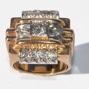 Bague platine et diamant 1950