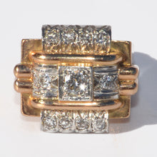 Charger l&#39;image dans la galerie, Bague platine et diamant 1950
