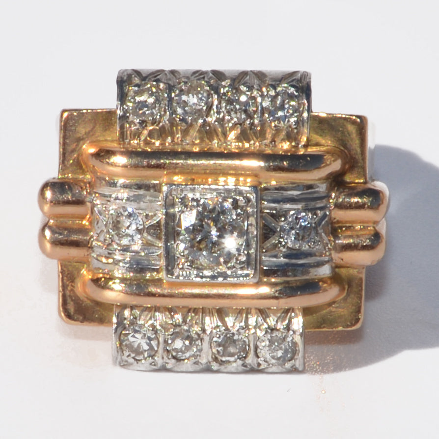 Bague platine et diamant 1950