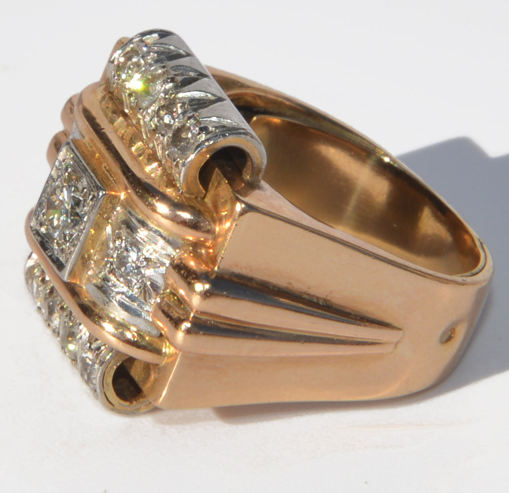 Bague platine et diamant 1950