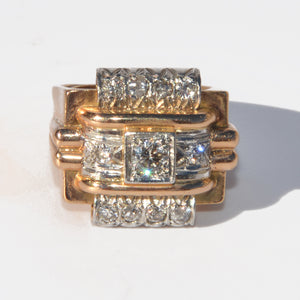 Bague platine et diamant 1950