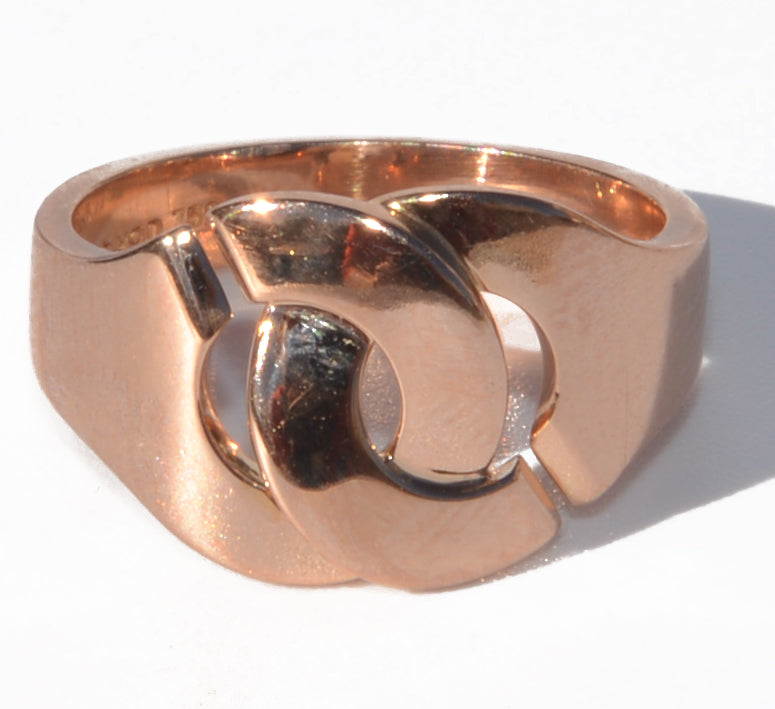 Bague or rose Dinh Van modèle Menottes R12
