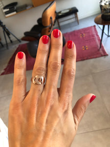 Bague or rose Dinh Van modèle Menottes R12