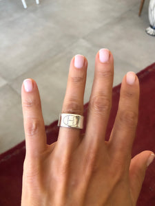 Bague Hermès argent Eclipse ruban