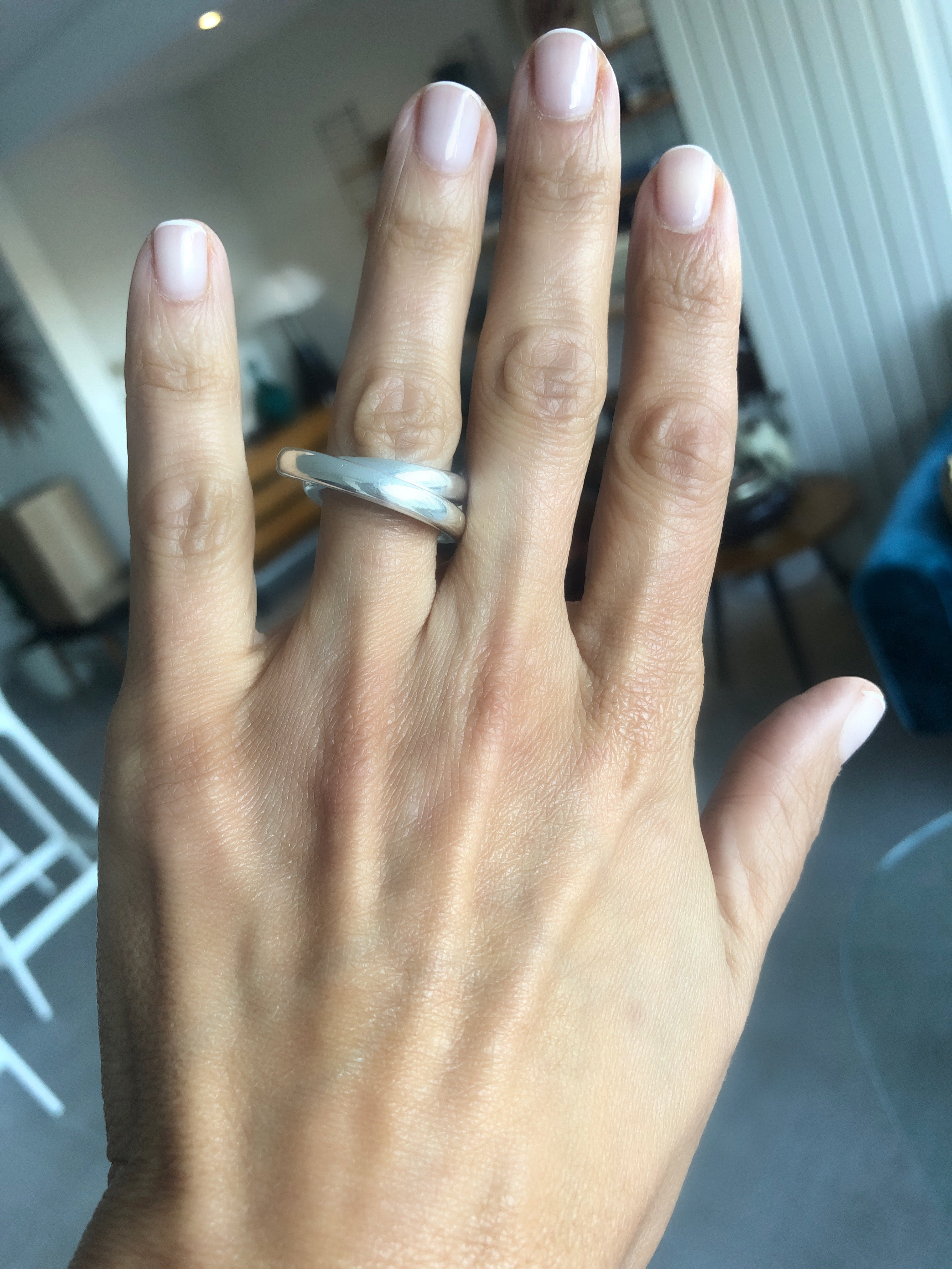 Bague de la maison Hermès collection Vertige en argent