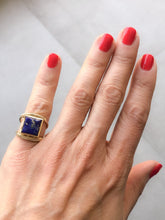 Charger l&#39;image dans la galerie, Bague étrusque en or et lapis
