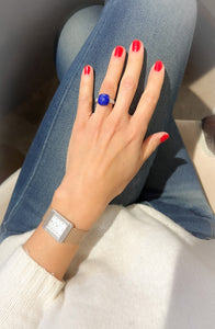 Bague de la maison Pomellato modèle Capri en or diamants et Lapis Lazuli